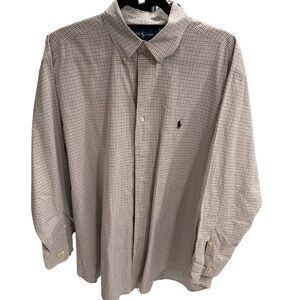 Ralph Lauren Yarmouth 100% Cotton Button-Down Shirt size 16.5